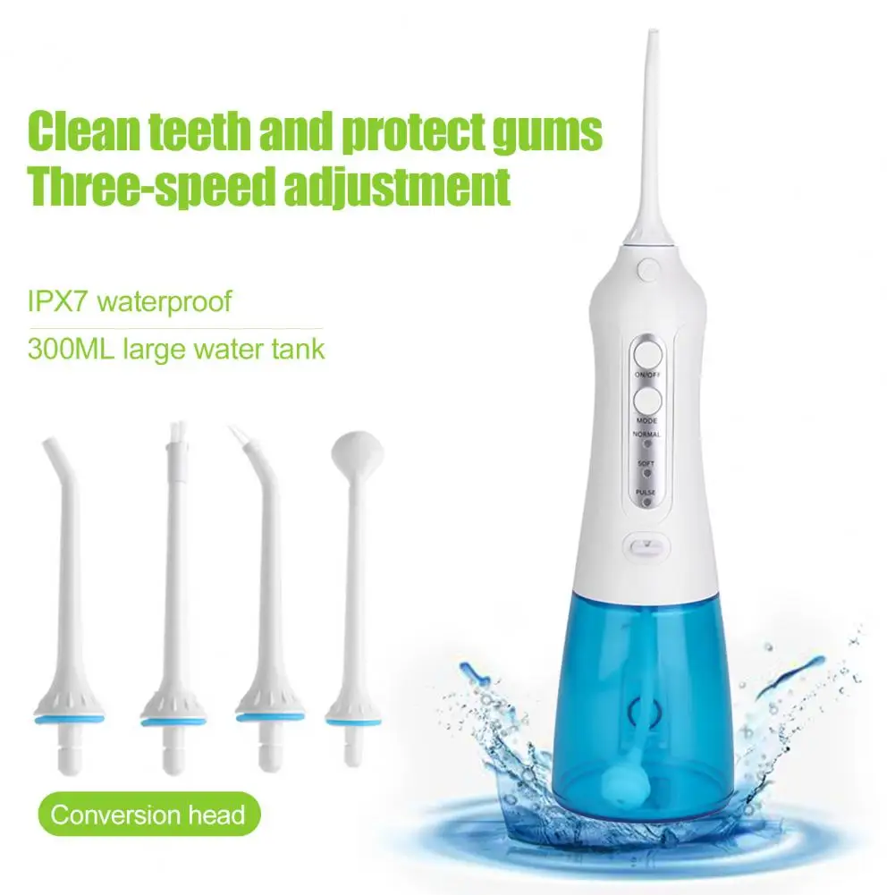 

Water Flosser IPX7 Водонепроницаемый вращающийся на 360 градусов наконечник Портативный ирригатор для глубокой очистки полости рта для путешествий