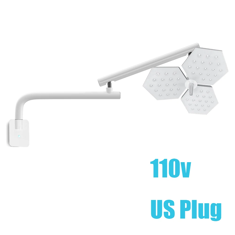 TDOUBEAUTY 72W 54LED Wandmontierte Kaltlicht-OP-Leuchte, 6000K Dimmbare Operationslampe für Zahnmedizin, Tiermedizin und Kosmetikpraxis