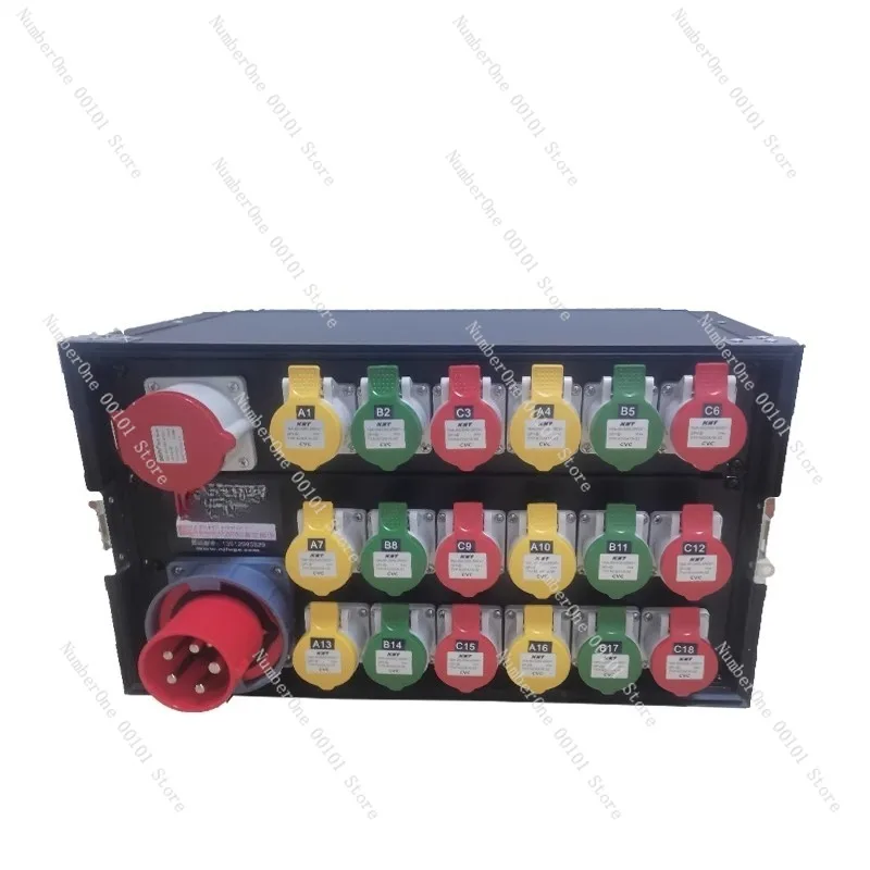 Stage Performance Power Distribution Box, 18-Channel Small Distribution Cabinet Lighting and Sound, Rental and Event Equipment