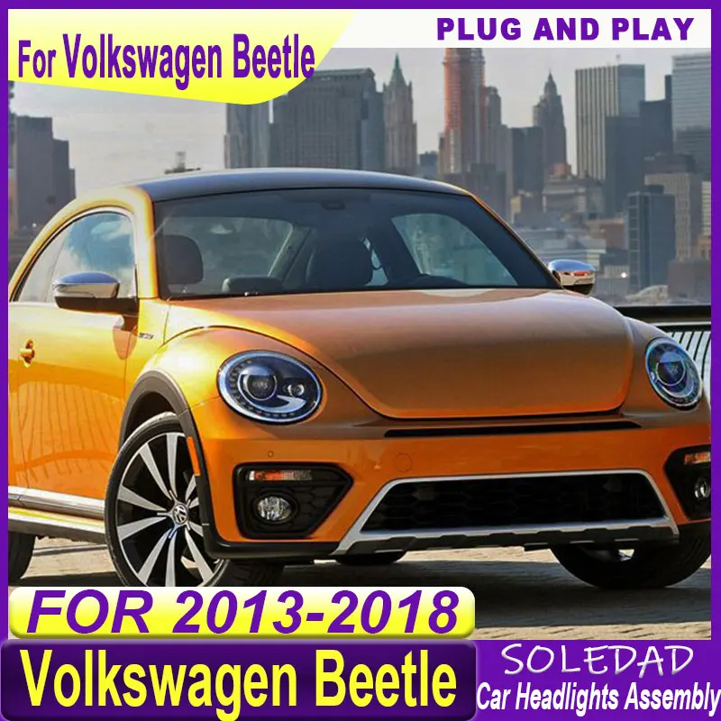 Car Headlights For VW Beetle 2013-2018 LED Car headlights Lamps Daytime Running Lights Dynamic Plug And Play Car Accessories
