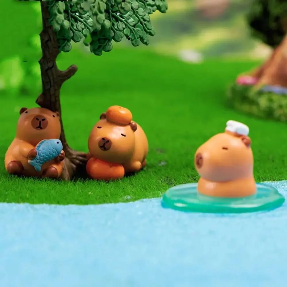 Figurines d'animaux Capibara Capybara, jouets de simulation de figure, modèle de dessin animé, modèle de simulation