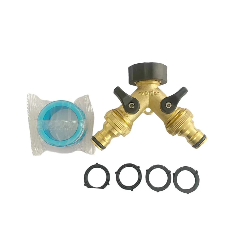 High Efficiency Garden Adjustable Flow Control Double Hose Pipe Connector Easy Installation Fitment High Efficiency