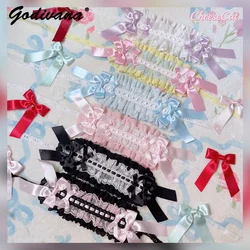 Multi-colored ! Japanese Style Ribbon Bow Christmas Gift Lolita Headband Girl Women's Sweet Lace Bow Hairband Headwear