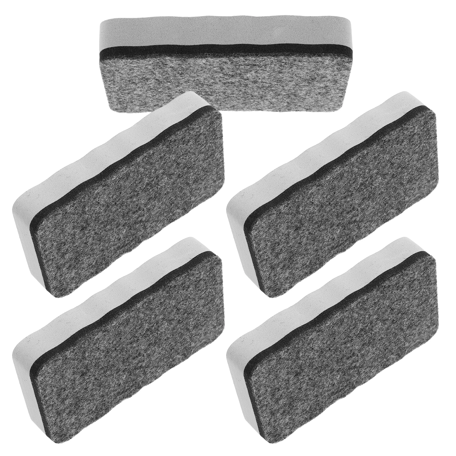 

5pcs Grey EVA Felt Cloth Whiteboard Eraser Soft Reusable Magnetic Dry Erase Board Cleaner Mini Chalkboard Wipe