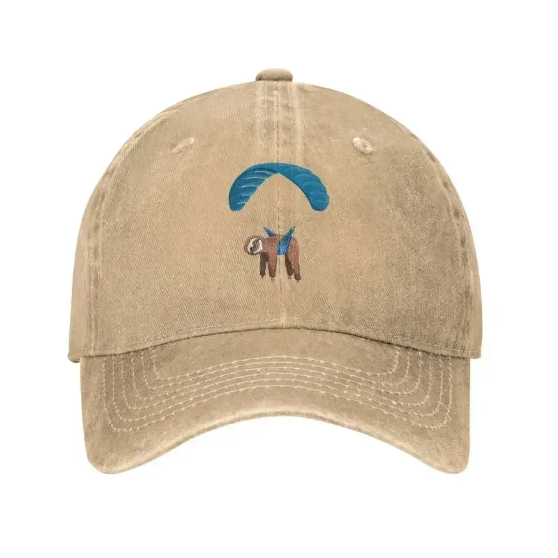 2026 Paragliding Flying Sloth Skydiving Paraglider Baseball Cap Custom Punk Unisex Cotton Adjustable Dad Hat