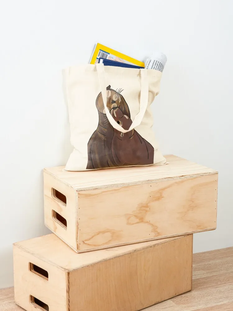 Sea Lion Love - Tote Bag shoping bag personalized tote reusable grocery bags Fabric bag
