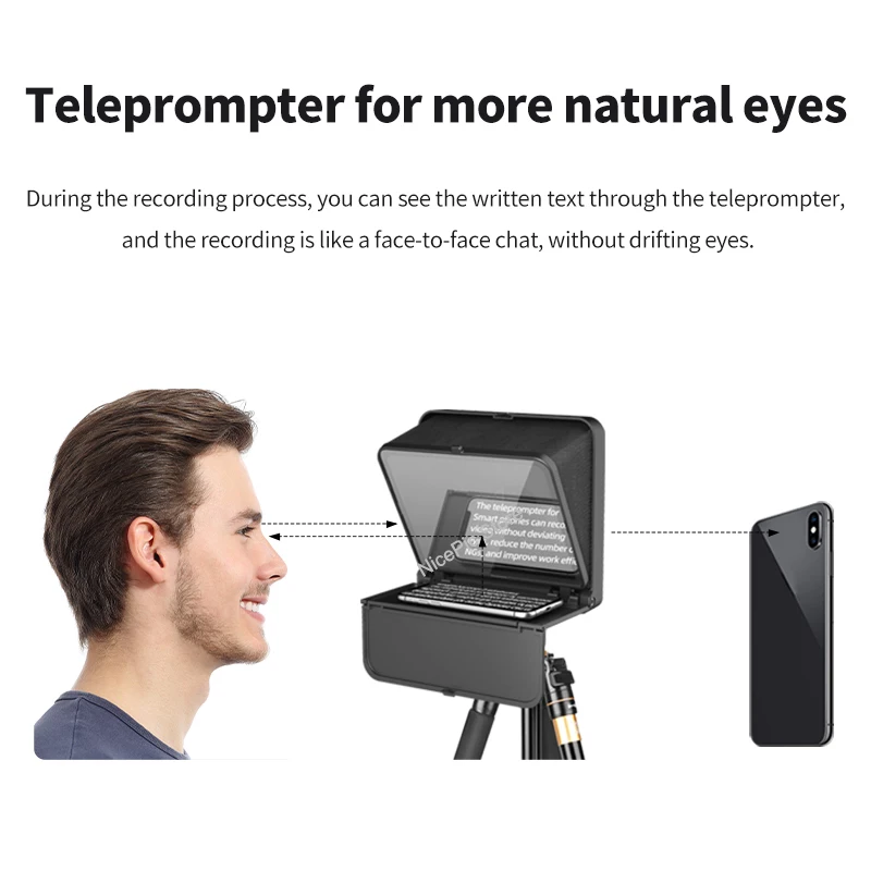 LENSGO TC7 S Teleprompter for Smartphone Professional Photography Accessories  with Remote Control