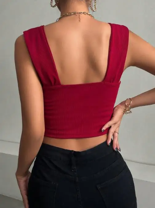 Chemise de Base plissée à col carré pour femmes, coupe cintrée, Chic, nouvelle collection été 2026