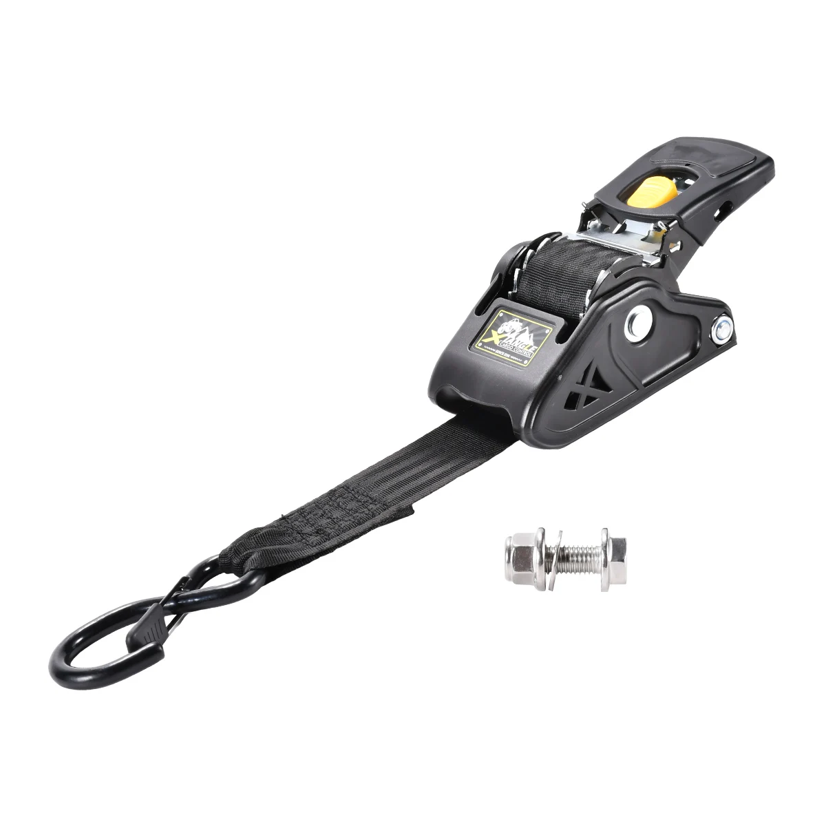 2inch Heavy Duty 3300lbs BS Bolt-On Automatic Retractable Boat Trailer Transom Tie Down Strap Self Retracting Ratchet Strap