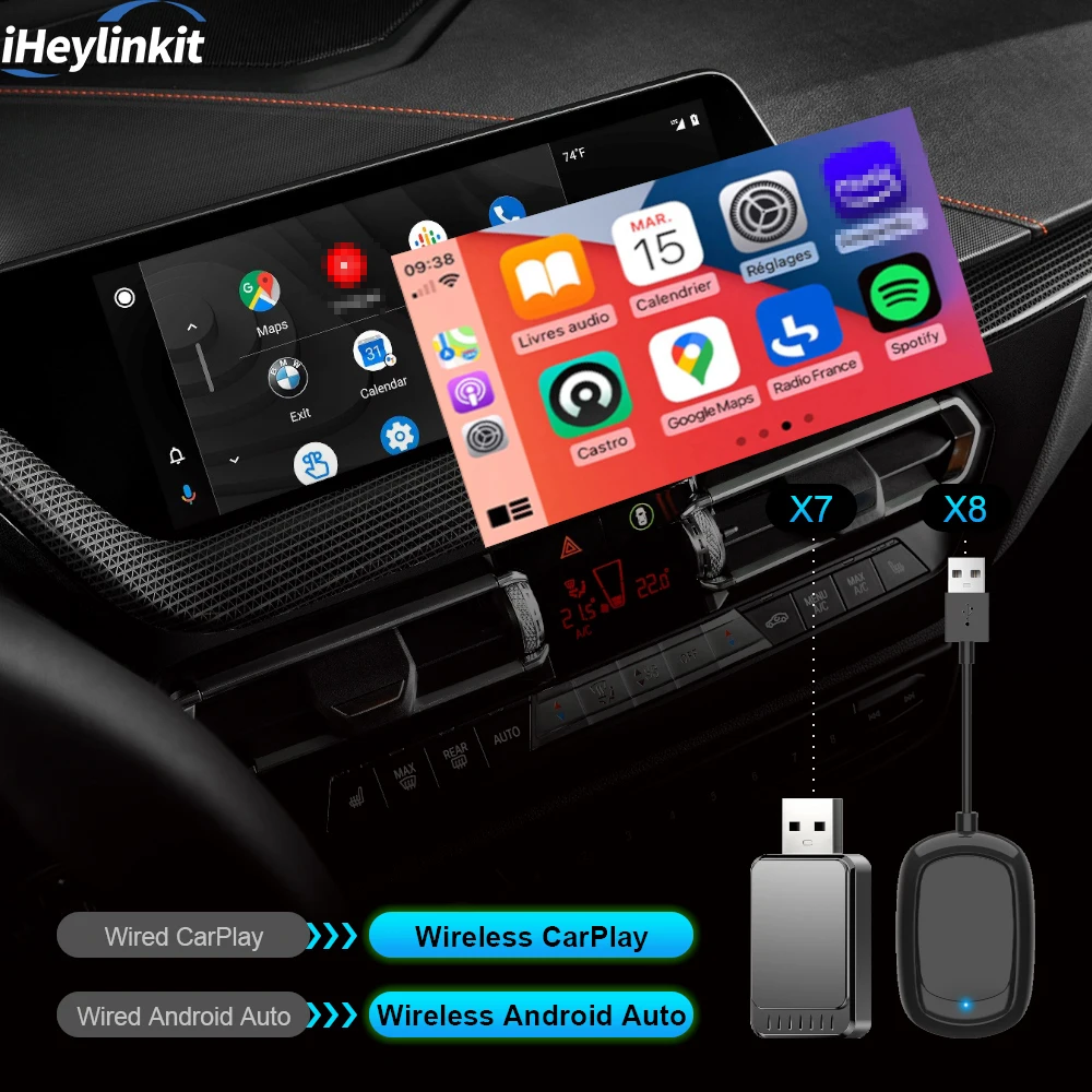 2024 Mini CarPlay Wireless Adapter Smart box CarPlay Dongle Bluetooth WiFi Fast Connect Plug and Play For OEM Wired CarPlay Car