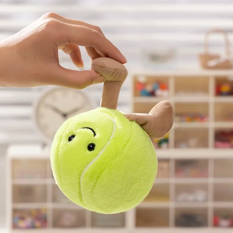 Creative Ball Game Plush Toys with Legs Simulation Baseball Billiards Football Tennis Dolls Kawaii Home Decor for Kids Xmas Gift