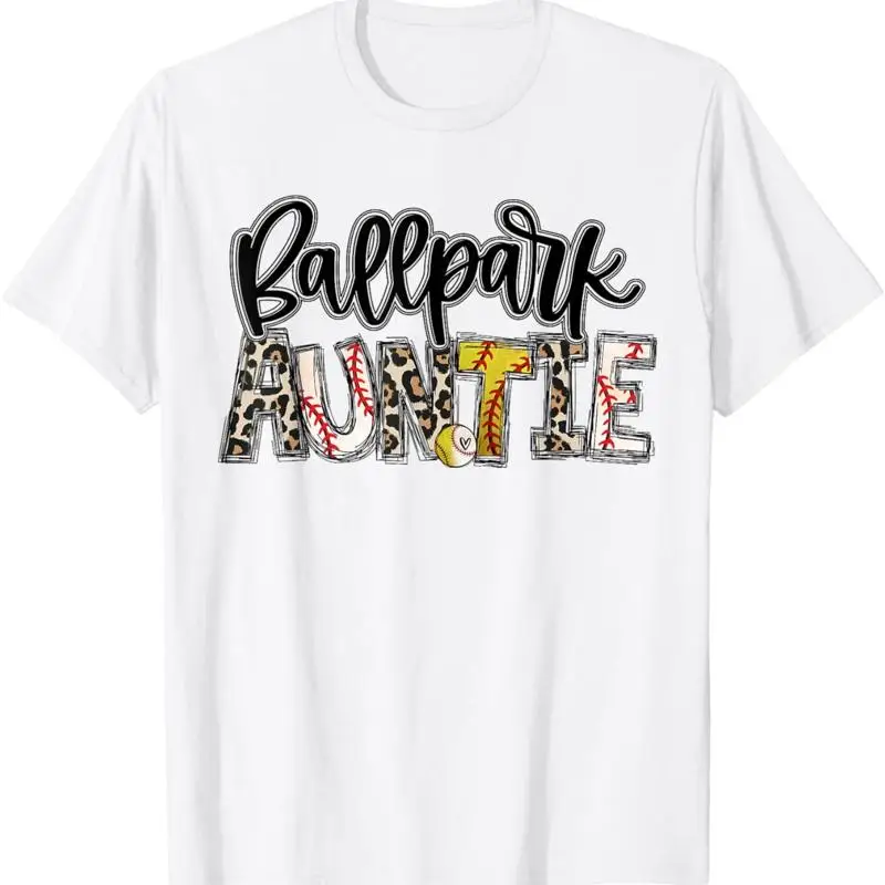 تي شيرت Ballpark Auntie Softball Baseball Aunt Baller لعيد الأم
