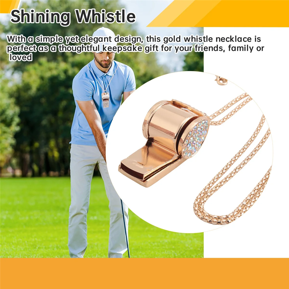 صفارة ABLK، صفارة معدنية من حجر الراين الكريستالي، صفارة لامعة مع سلسلة مفاتيح للحكم والمدربين والمعلمين