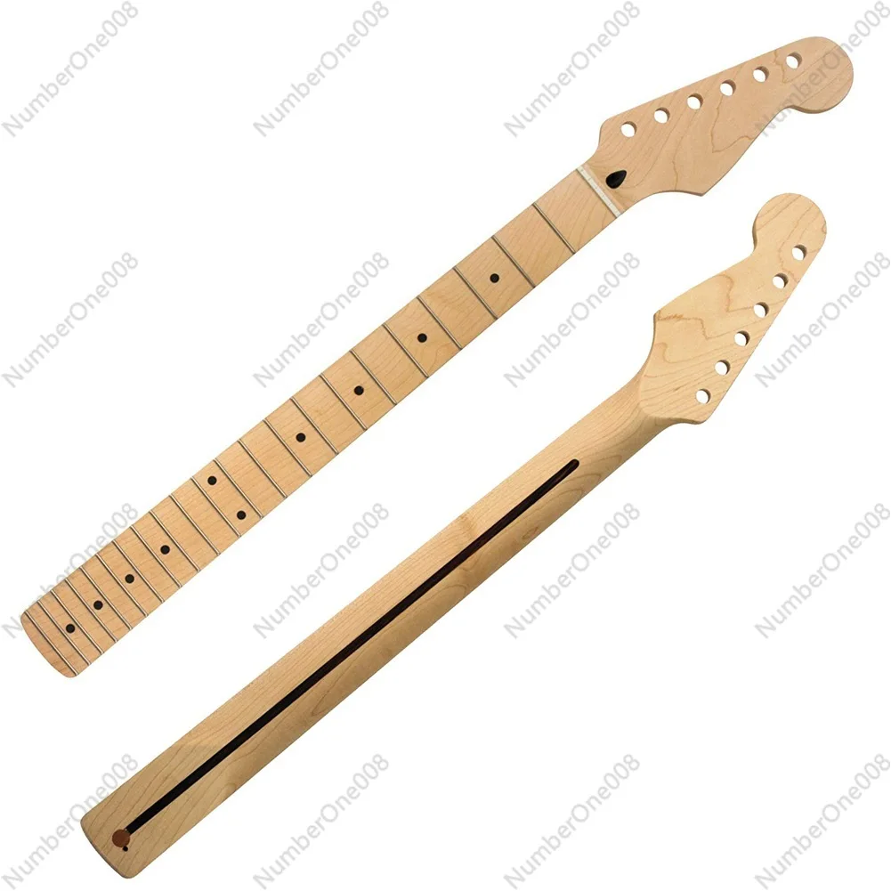 22 Frets, Maple Fingerboard, Electric Guitar Neck Handle for Fenders ST Strat -- with Back Midline