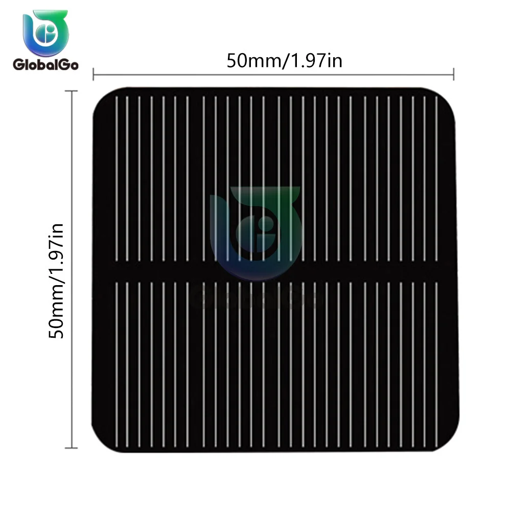 10PCS 2V 160mA 50*50MM 태양 전지 패널 배터리 휴대 전화 충전기 용 단결정 실리콘 모듈 캠핑 잔디 램프 용