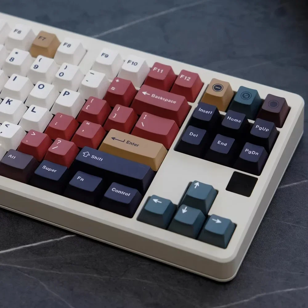 129 Keys/set  Retro Mixed Lights Keycaps Cherry Profile PBT Dye Subb Lightproof Keycap For 61 68 75 84 87 96 98 104 108