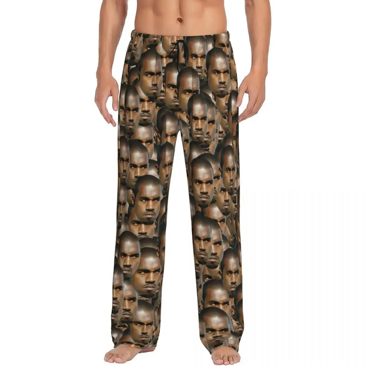

Custom Men Kanye West Pajama Pants Printed Sleep Sleepwear Bottoms with Pockets