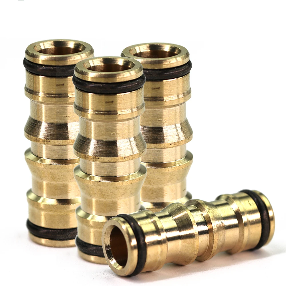 3PCS Brass 16mm Nipple Quick Connector Adapter Garden Irrigation Hose Fittings for Water Pipe Repair Extension Coupling Joints