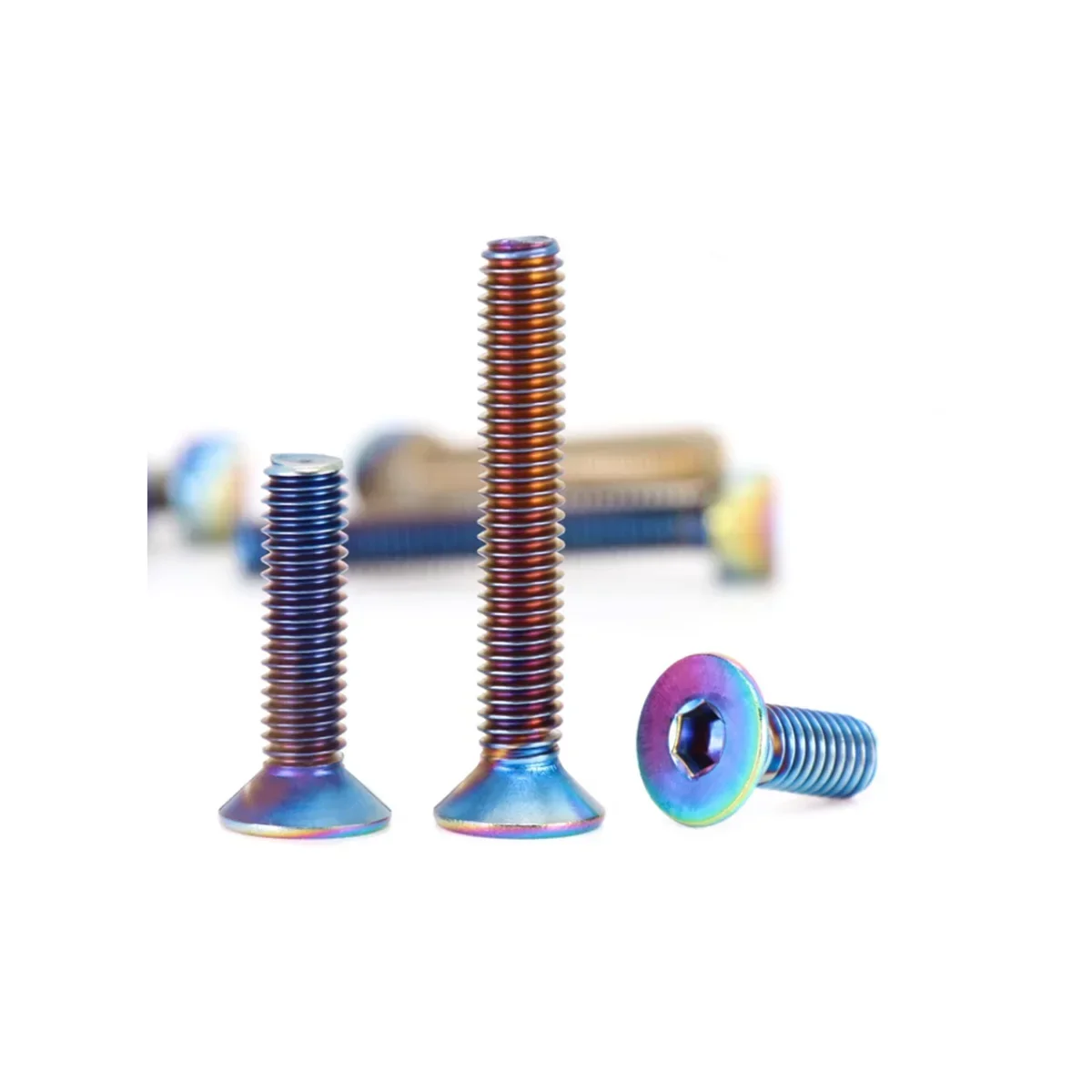 

Colorful Stainless Steel Countersunk Hexagonal Steering Wheel Screws / Electroplated Colored Modified Fixing Screws M4M5M6M8M10