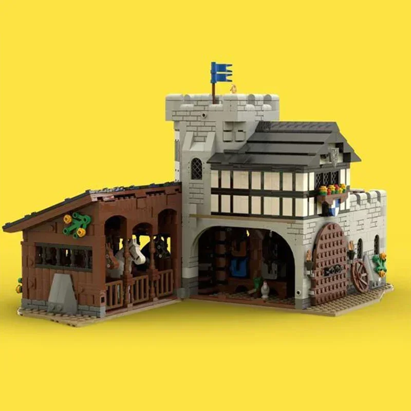 Middeleeuws kasteel Model Moc Bouwstenen Falcon StableTechnology Modulaire blokken Geschenken Kerstspeelgoed DIY-sets Montage