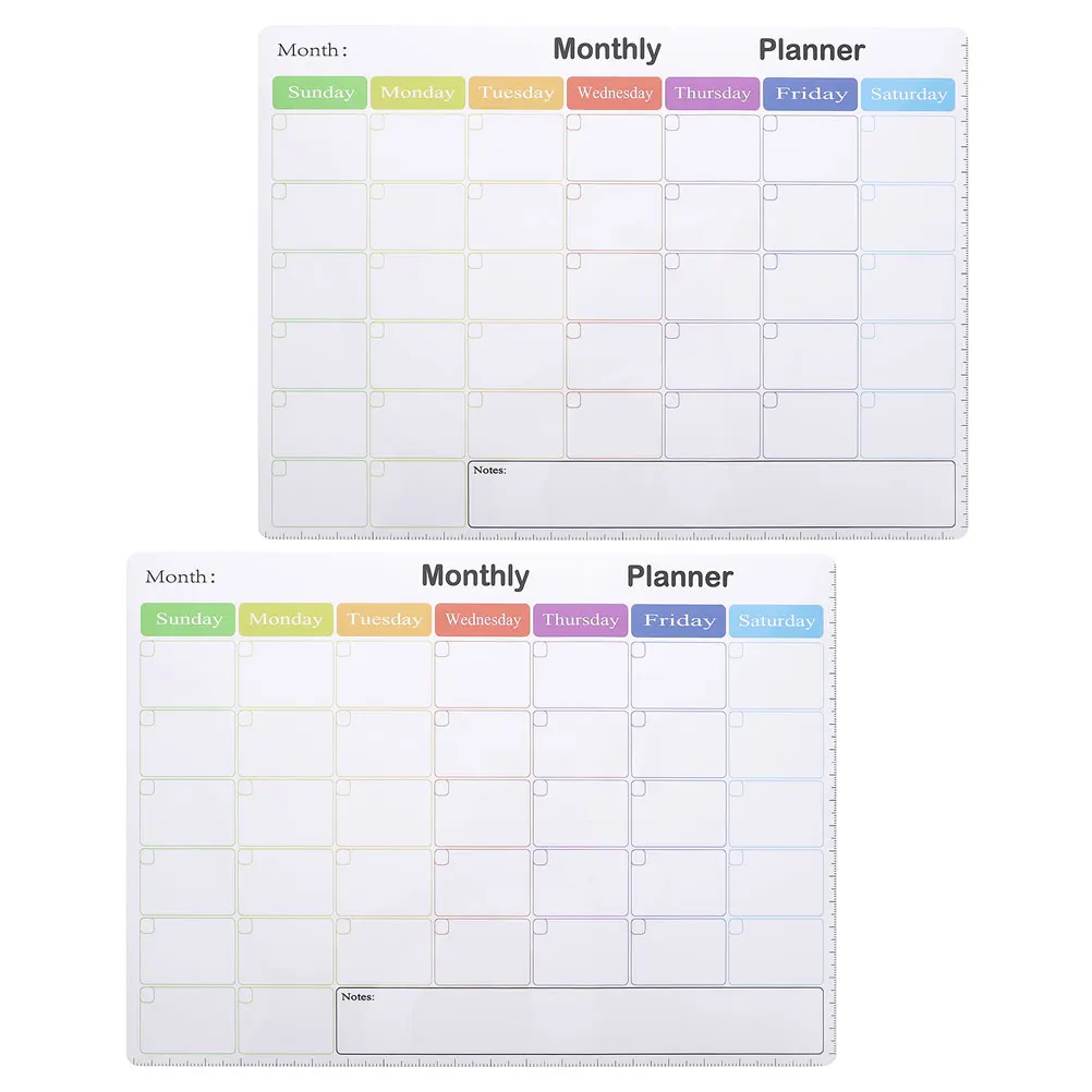 

2 Pcs Refrigerator Calendar Set Fridge Magnet Board Whiteboards Magnetic Planner Message