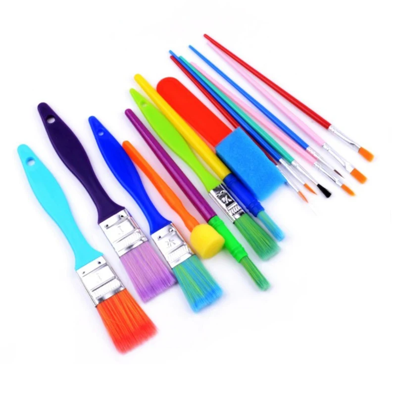 Painting Brush Set 30PCS Mix Style Thickness Colorful Drawing Brushes Watercolor Oil Drawing Multi-Function Artcraft Gadgets ZYF