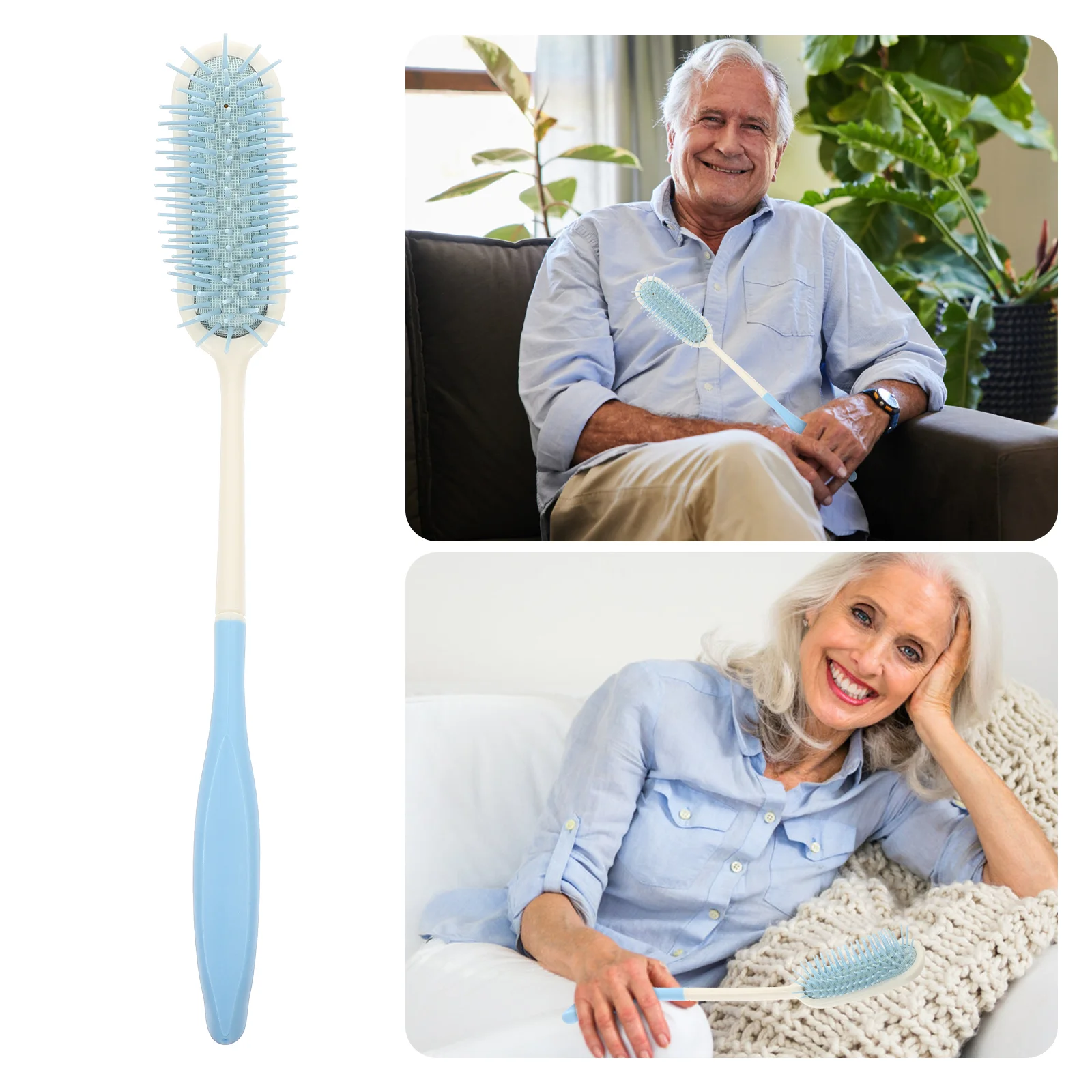 Comb Elderly Hair with Long Handle Disabled People Comfortable Massage Safe Curved Pp Portable Airbag