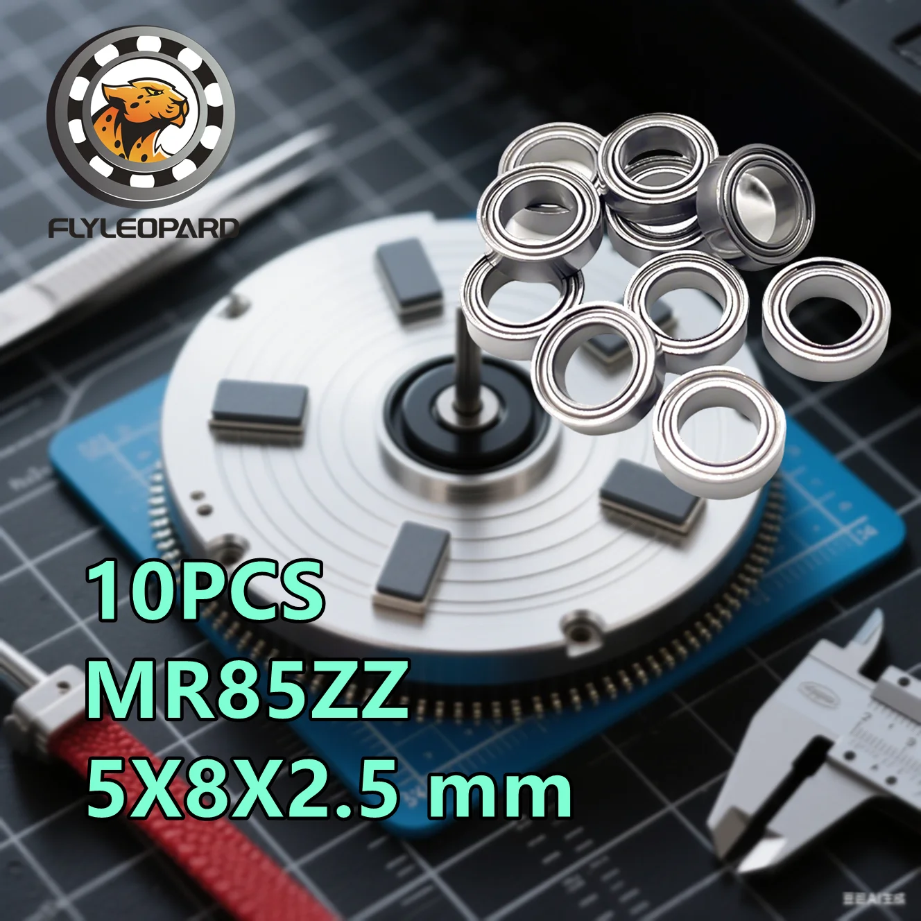 

10PCS MR85ZZ Bearing ABEC-7 5X8X2.5 mm Miniature MR85ZZ Ball Bearings