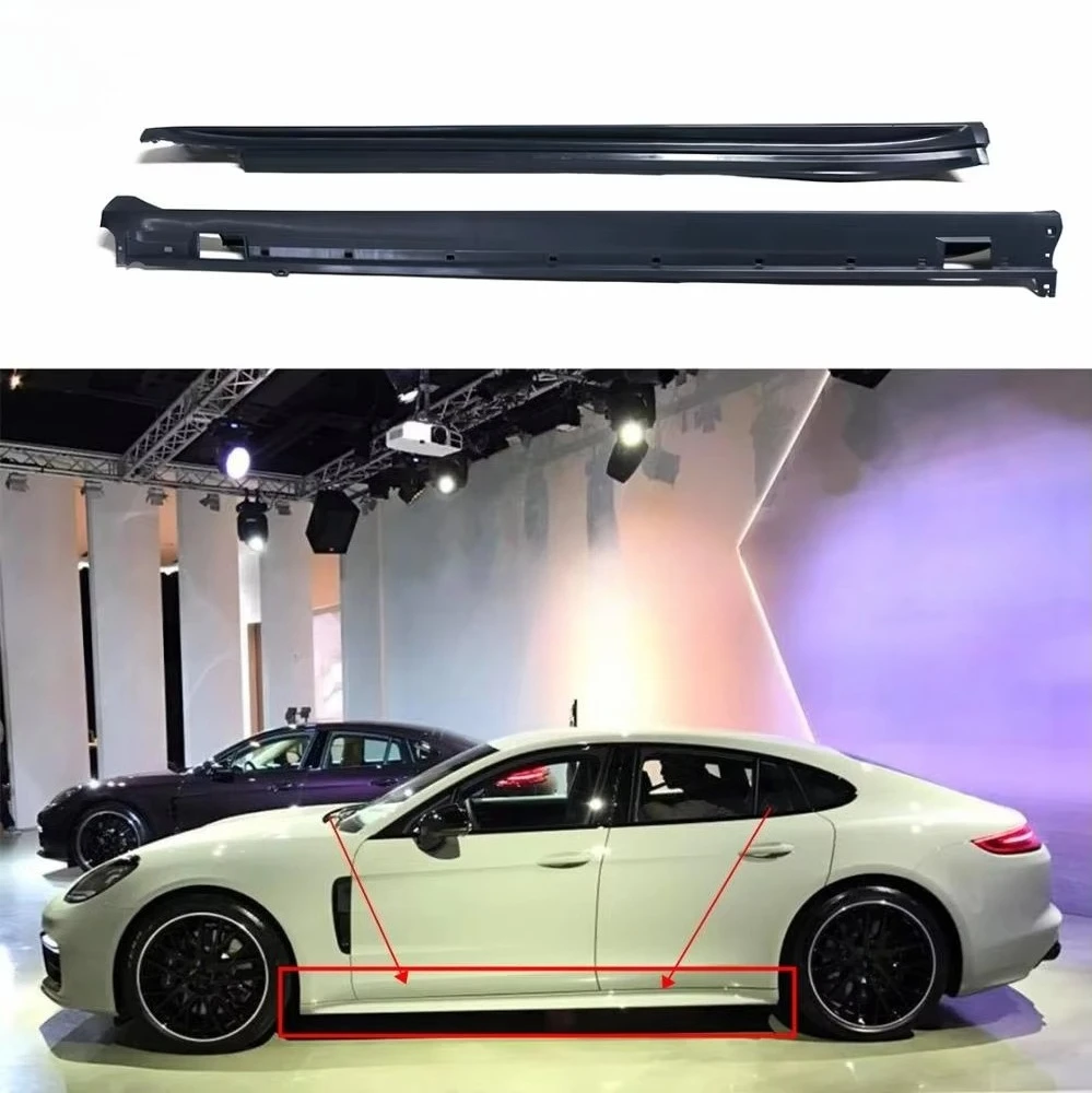 For Panamera 971 Side Skirts Door Skirts Door Moulding Side Lip Bodykit GTS Style 2017 2018 2019 Long Axis Short Axis