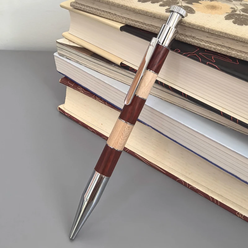 

Шариковая ручка Balaoye с высоким внешним видом, деревянная шариковая ручка Maple Heavy Touch G2, черная ручка с сердечником 0,5 лидерства, офисная гелевая ручка с подписью