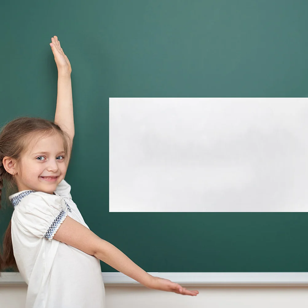 

4Pcs Static Whiteboard Sticker for Wall Dry Erase Board Children's Drawing Writing Learning Tool Lightweight Easy Apply Remove