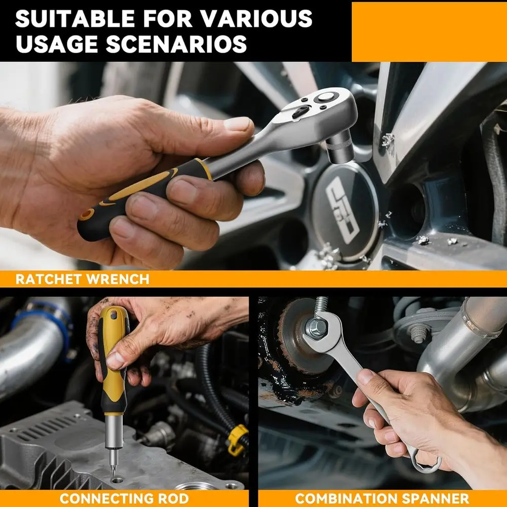 199-Piece Comprehensive Home & Auto Repair Tool Set with Plastic Storage Case for DIY Projects