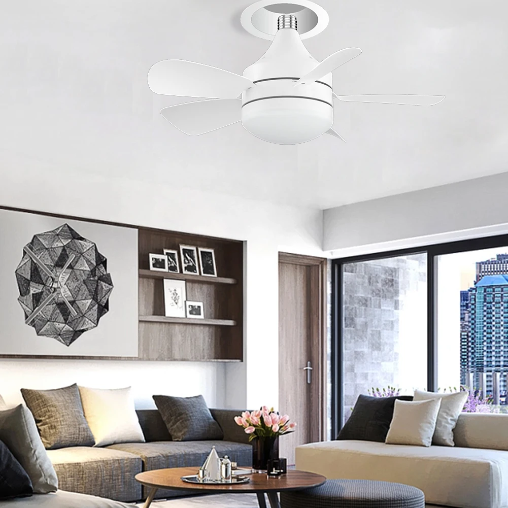 

Ceiling Fan with LED Light 5 Blades Mini Ceiling Fan Dimmable Modern Ceiling Fan 3 Gear Speed for Porch Office Garage Restaurant