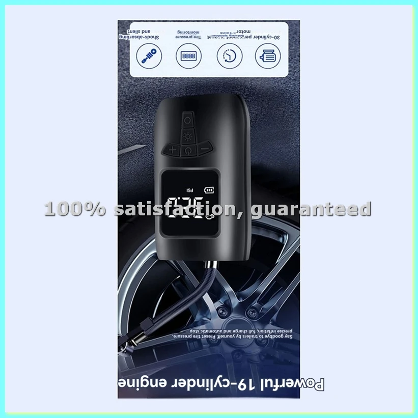 Car Air Pump 150PSI Cordless Air Compressor Portable Electric Tire Inflator with LED Light Function for Car-ANKL