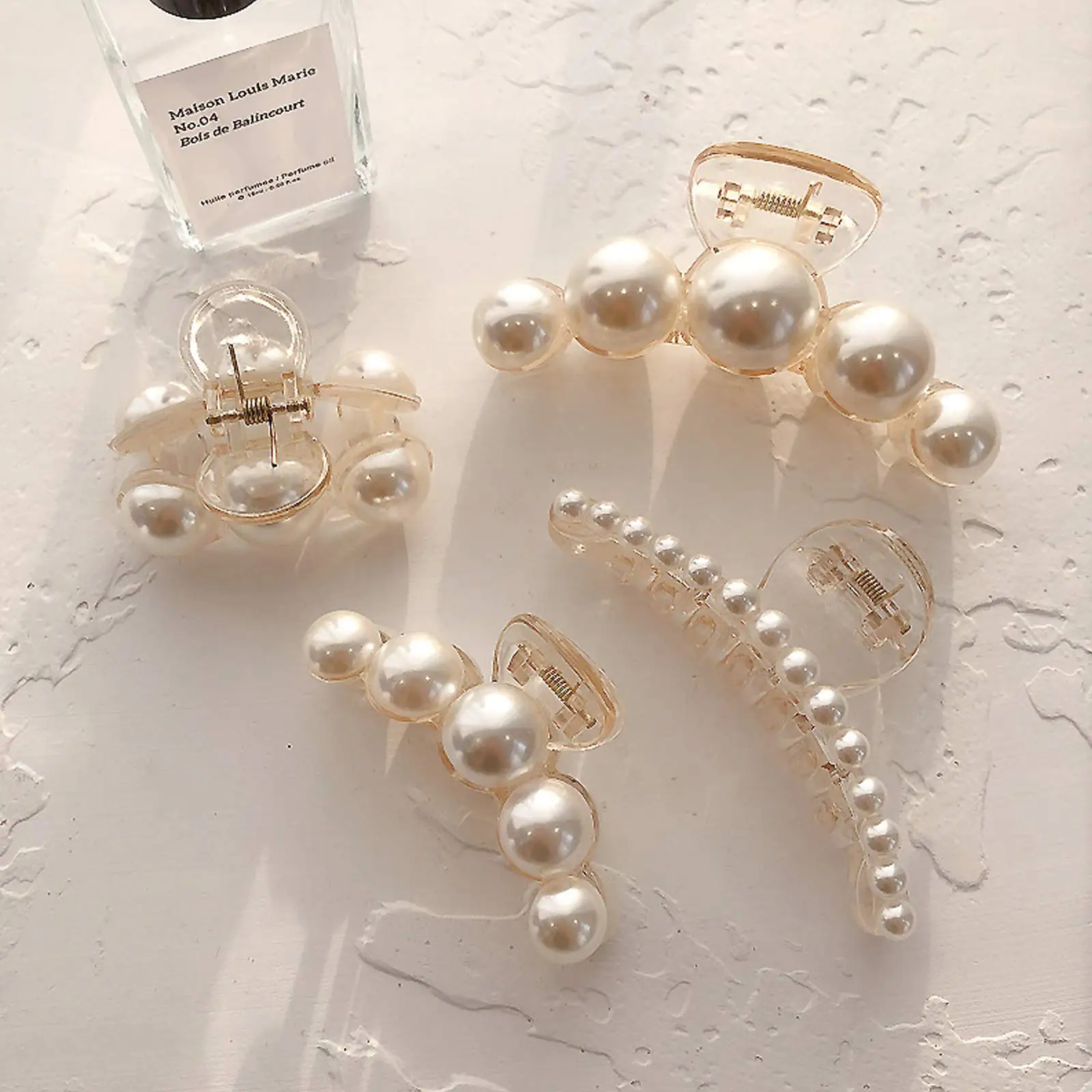 

Dowell 4 PCS Large Hair Claw Clip Strong Hold No Slip Banana Jaw Clip Barrettes Nonslip Elegant Hair Accessories
