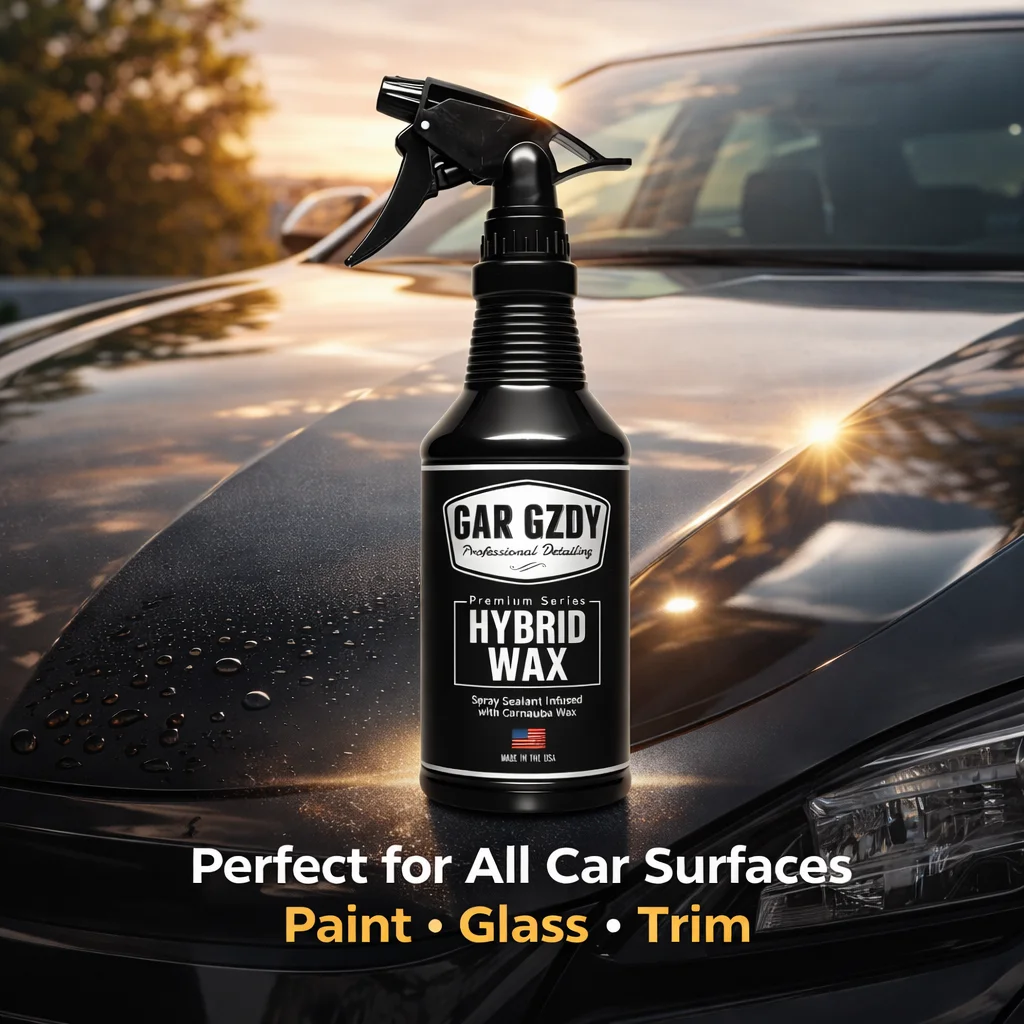 Hybrid Car Wax Spray 16 oz – Carnauba Infused Spray Sealant, High Gloss and Long Lasting Protection, Easy On-Off Auto Detail Wax