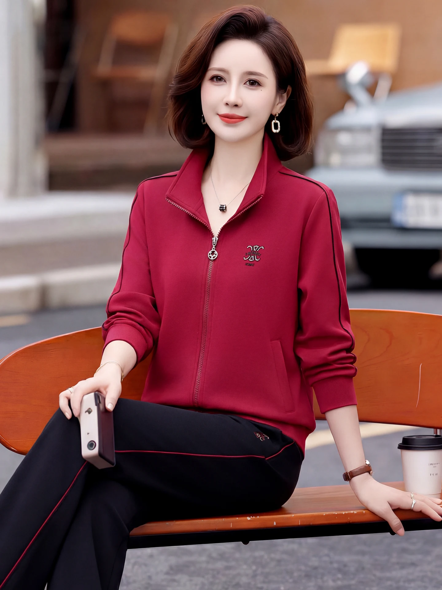 

Loose Fitn Exercise Clothes Set for Middle-Aged And ly Women Spring New Sle Faionable Mom Clothes Two-Piece Set