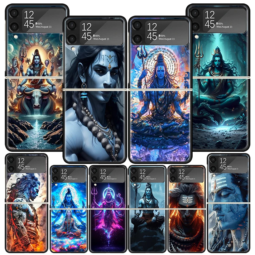 Señor Shiva Dios hindú Buda India Z Flip 7 Phnoe funda para Samsung Z Flip 6 5 4 3 5G Galaxy ZFlip7 ZFlip4 ZFlip5 ZFlip6 ZFlip3 Ph