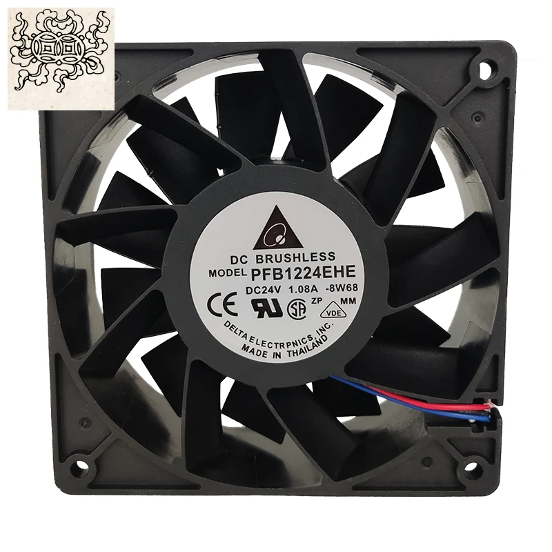 

Ltsf For PFB1224EHE DC24V 12cm 1.08A 120x120x38mm Ventilador De Enfriamiento CC De 2 Cables
