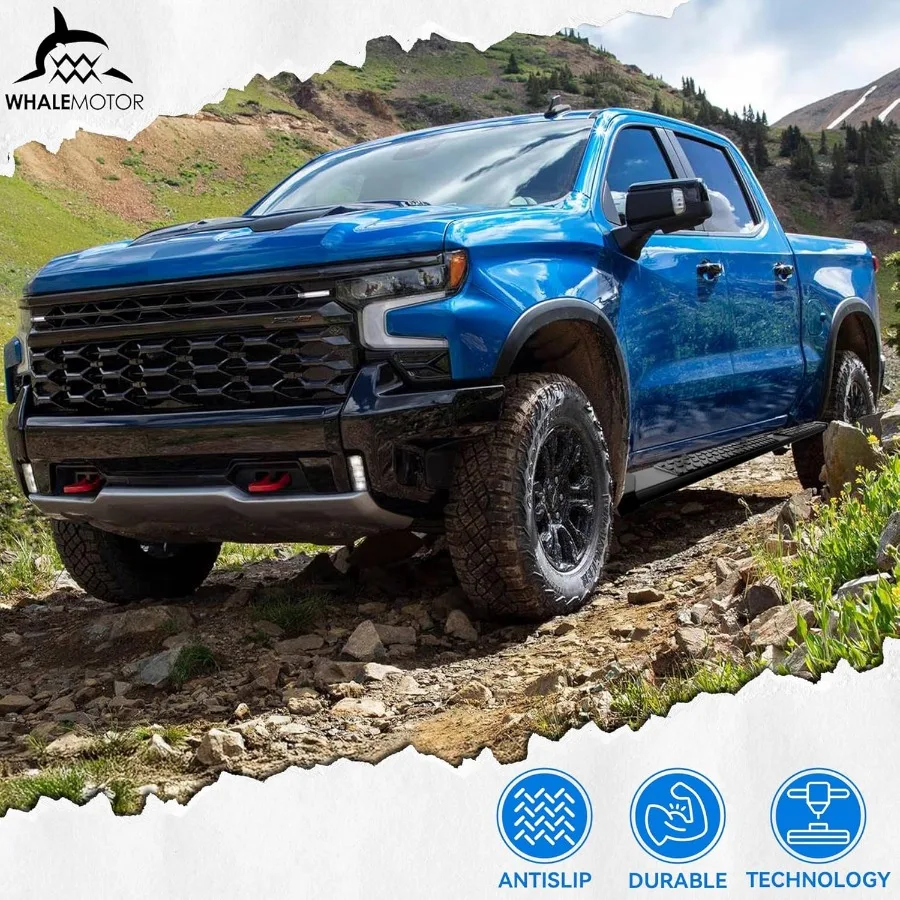 لوحات الجري خطوات جانبية للكابينة متوافقة مع 2019-2025 تشيفي سيلفرادو جي إم سي سييرا 1500 Excl 2019 Ld/Lt 2020-2025 2500 HD