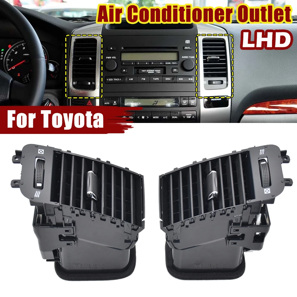 Car Air Conditioner Outlet A/C Air Conditioning Vents Plate Frame Panel For Toyota Land Cruiser Prado 120 Lexus GX470 2003-2009