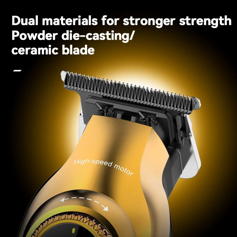 KEMEI المهنية الرجال النساء هدية مقصات الحلاق الكهربائية مقصات الحلاق عالية السرعة موتور شاشة LCD USB شحن KM-1677