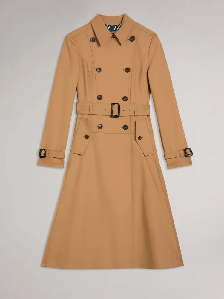 Manteau à manches longues à double boutonnage pour femme, trench-coat résistant, design classique, mode