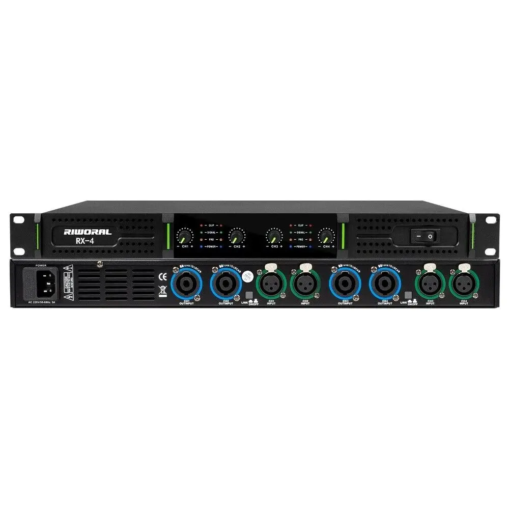 RX-4 800W Professional Digital 4 Channels High Power Audio Amplifier for Stage