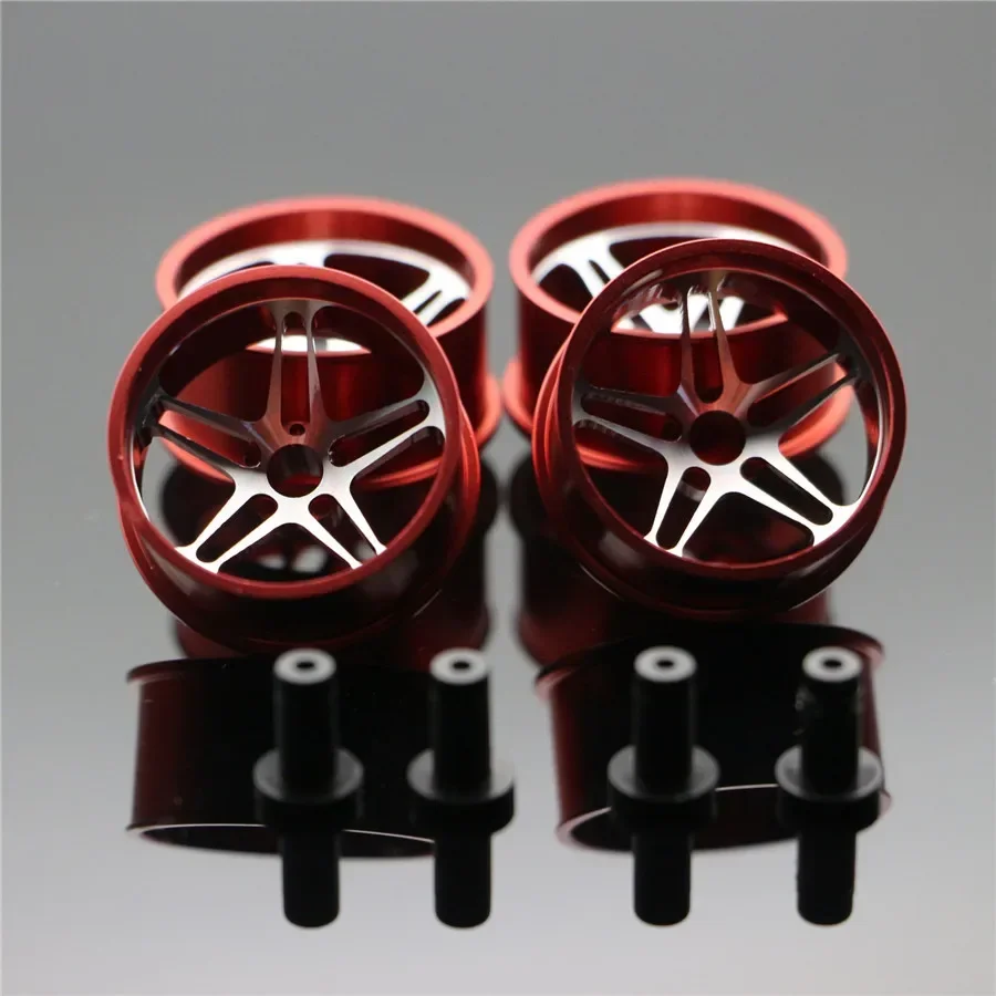 Middle Diameter Lightweight Wheels Self-made Parts For Tamiya MINI 4WD Colored Wheel w/Aluminum Disc L005