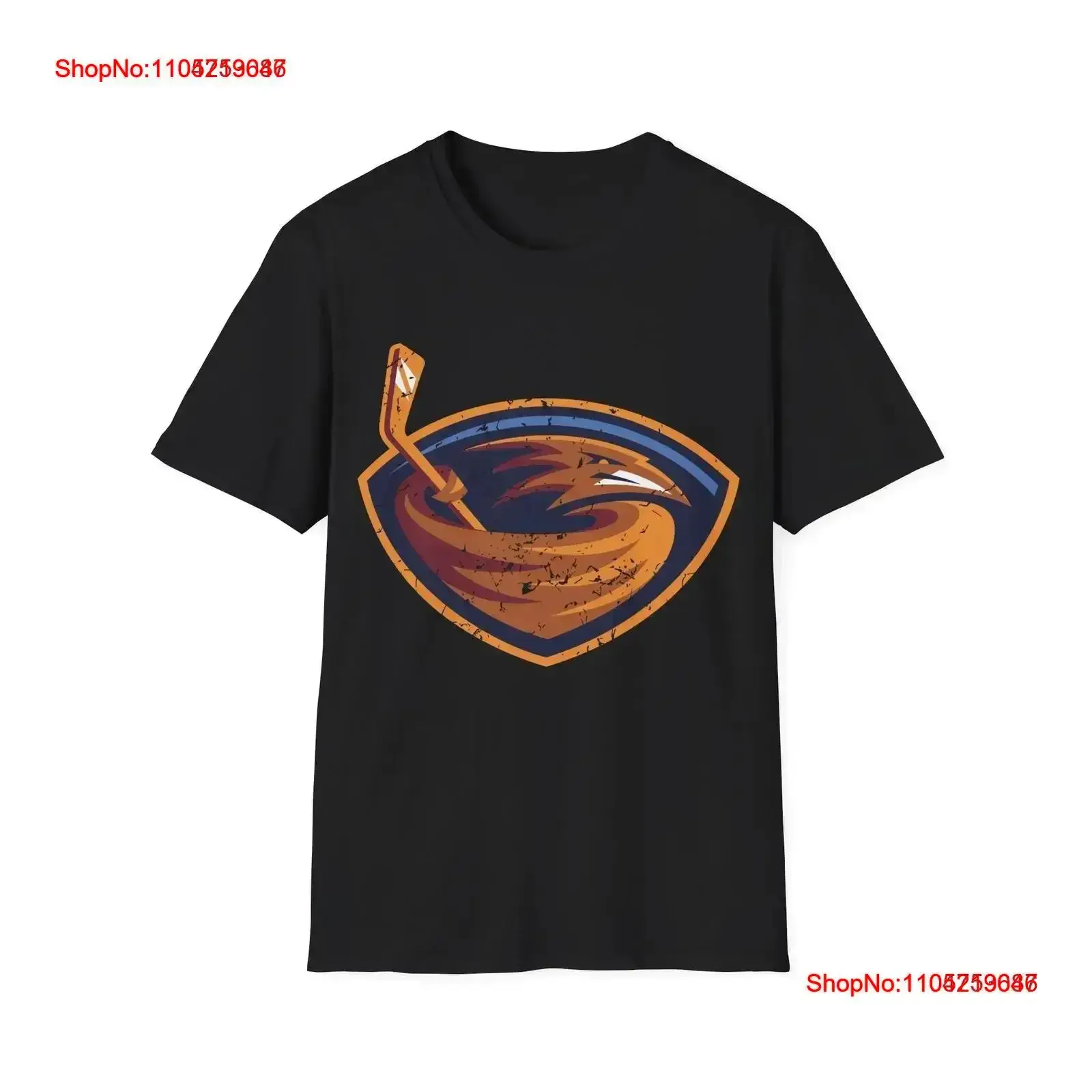 

Atlanta Thrashers Distressed Softstyle T Shirt vintage Washed graphic Stretched fashion Versatile streetwear Breathable