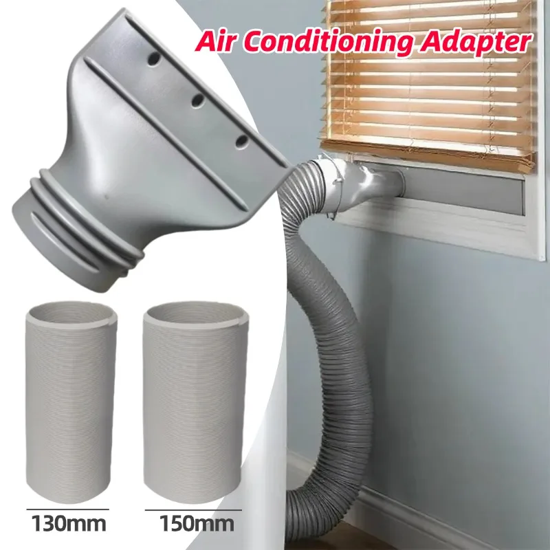 130/150mm Diameter Duct Extension Pipe Mobile Air Conditioner Exhaust Hose Accessories Flat Nozzle Exhaust Hose Window Adapter