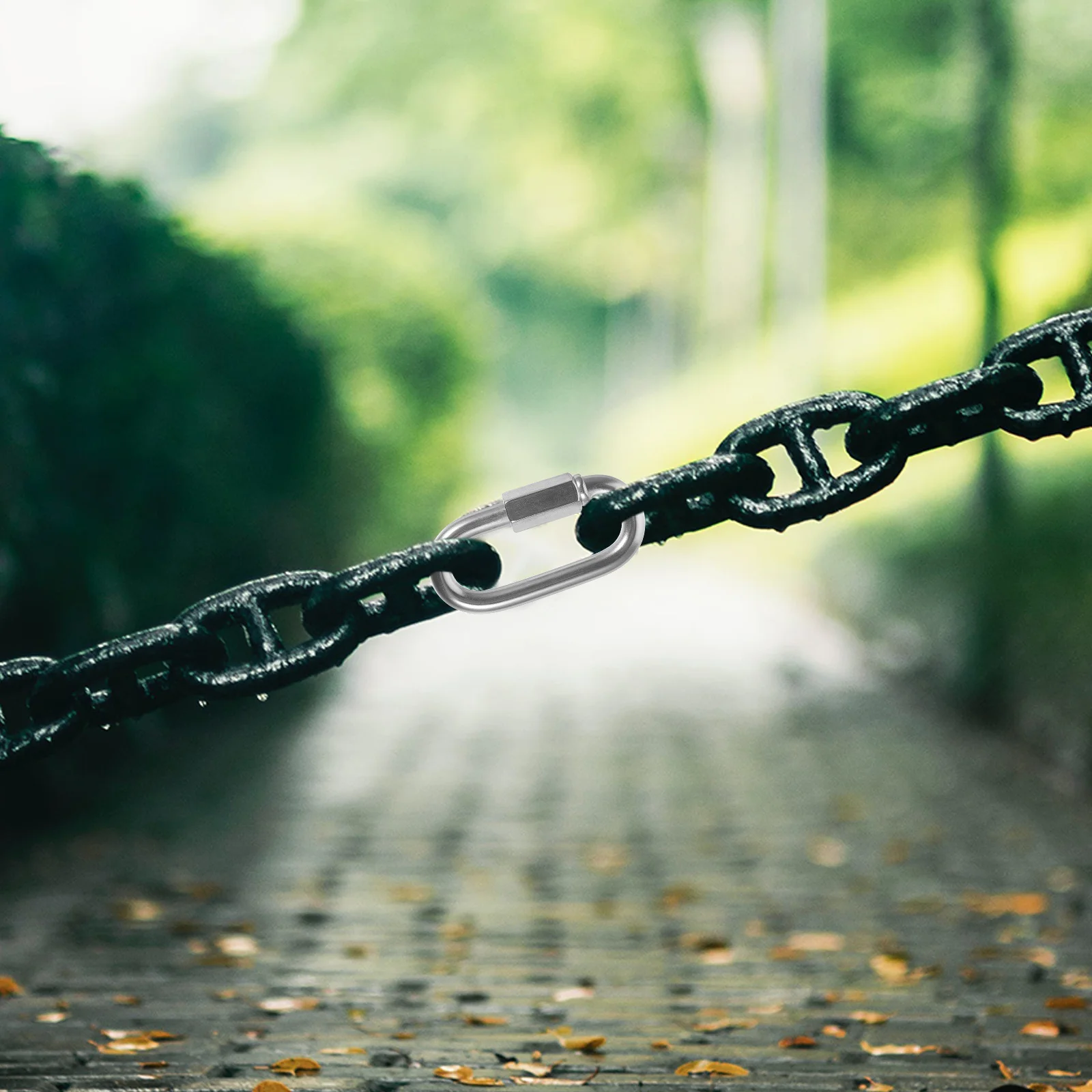 

Stainless Steel Quick Connector M10 Chain Link Locking Carabiner Small Durable Corrosion Resistant Quick Chain Repair Link