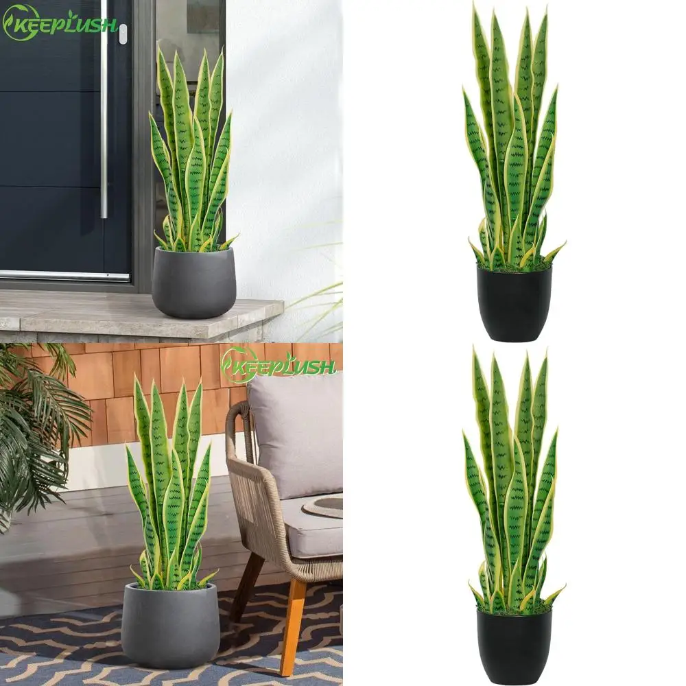 

Искусственное растение сансевиерия 28 дюймов, имитация напольного растения для помещений и улицы, подходит для декора веранды, патио, дома и офиса