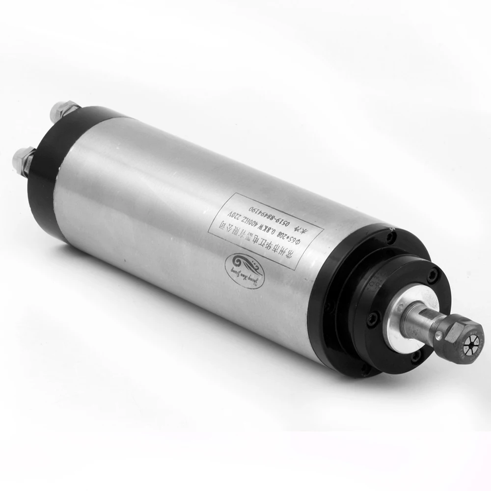 CNC Spindle Motor  65MM 0.8KW ER11 Water Cooling 65MM 1.5KW ER11 24000RPM Machine Tool Spindle Motor for Wood Router CNC Machine